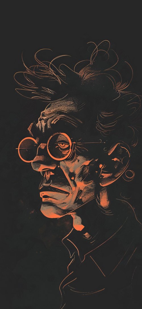 Orange Spectacled Portrait