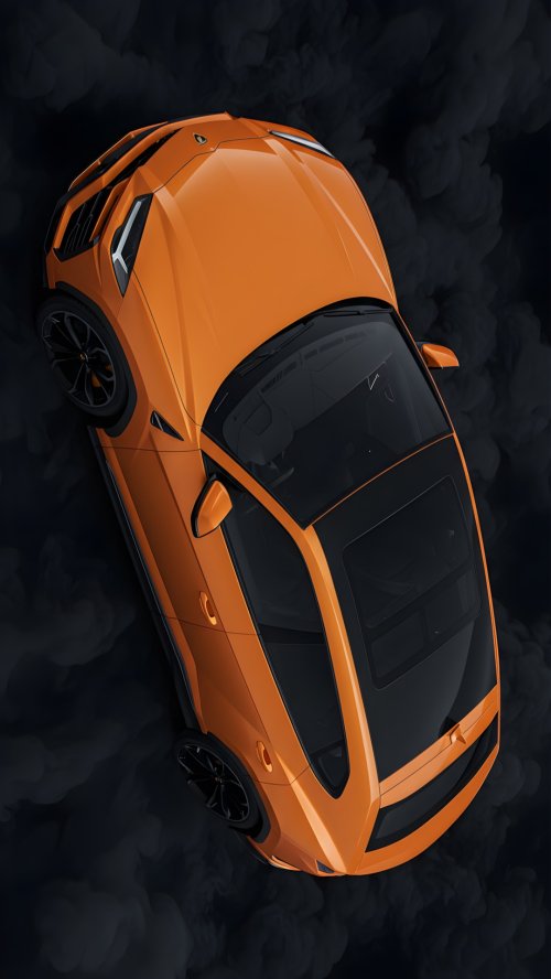 Orange Sports Car