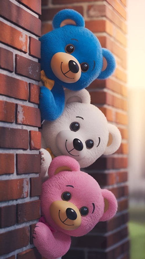 Peek-a-Boo Teddy Bears - Related Ghetto Wallpapers wallpaper