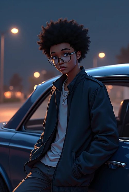 Pensive Car Side Glance