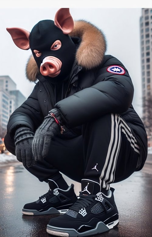 Pig Mask Streetwear - gangster Wallpaper