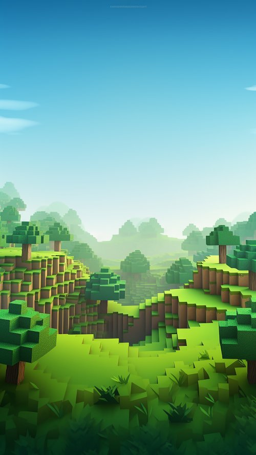 Pixelated Green Landscape - Related Ghetto Wallpapers wallpaper