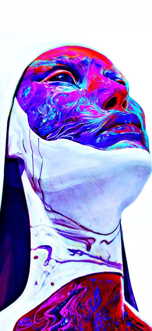 Psychedelic_Portrait_Upward_Gaze - Related Dope Wallpapers wallpaper