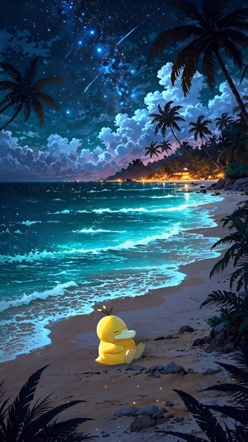 Psyduck Beach Night - Related Ghetto Wallpapers wallpaper