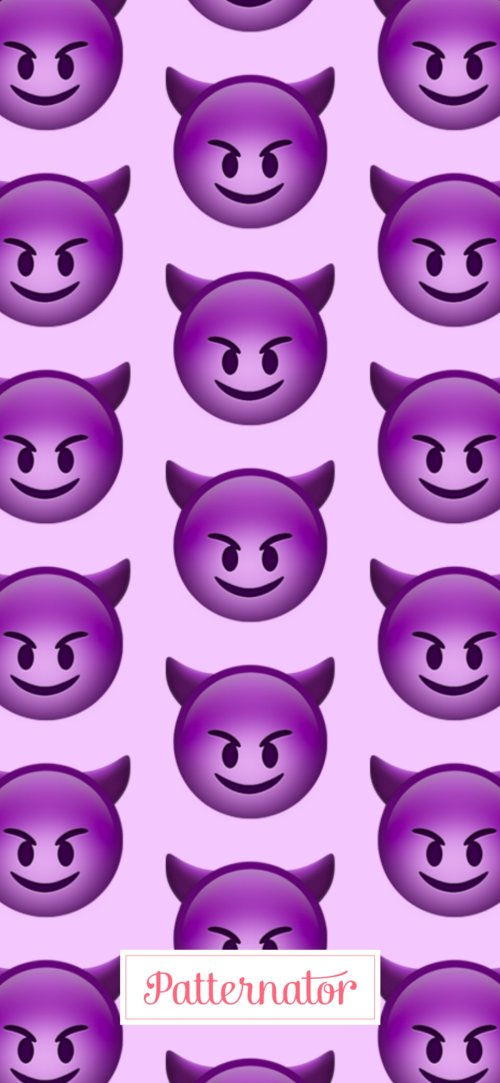 Purple Devil Emoji Pattern - Related Ghetto Wallpapers wallpaper