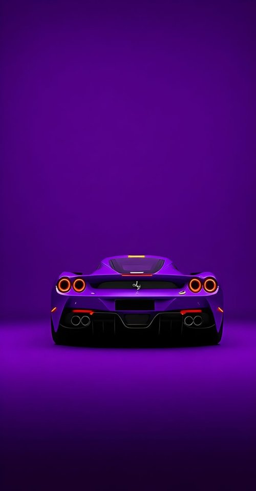 Purple Ferrari Rear View - Related Ghetto Wallpapers wallpaper