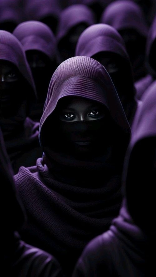 Purple Hooded Figures
