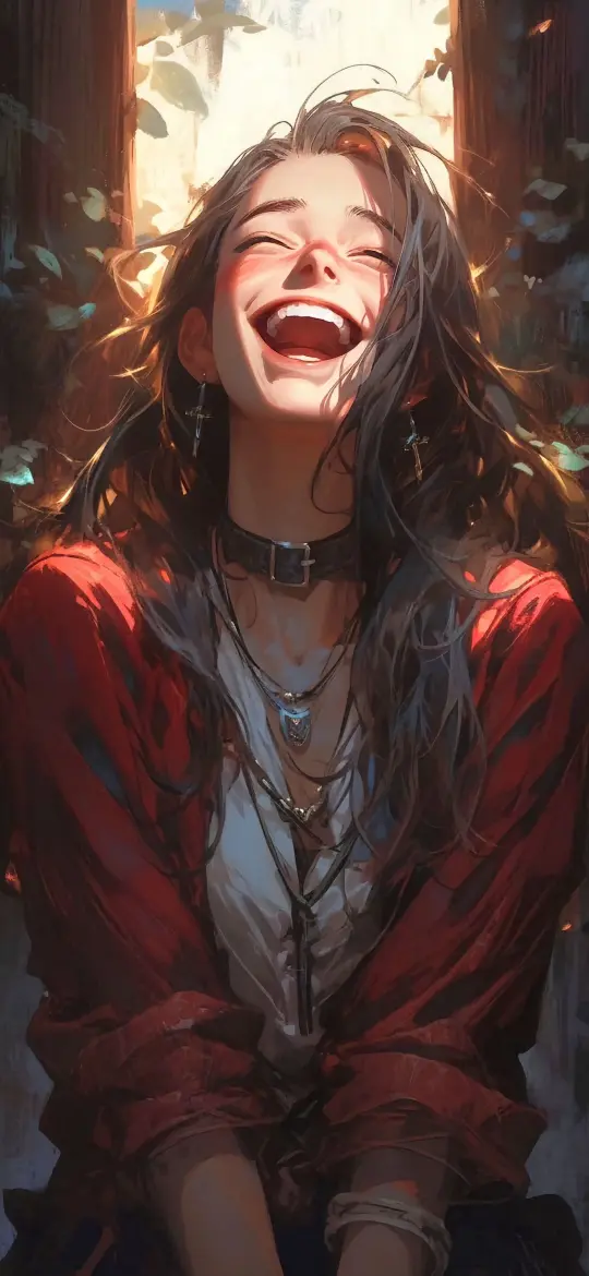 Radiant Joyful Laughter - Girl Wallpaper