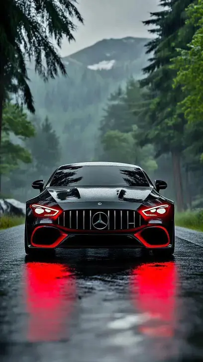 Red Accent Mercedes
