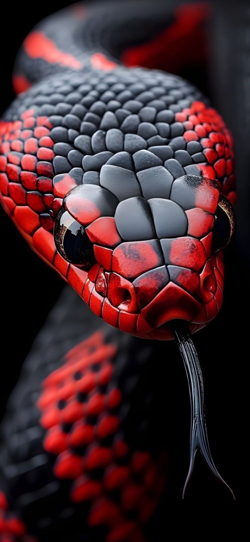 Red and Black Snake