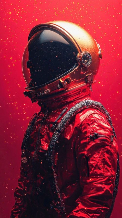 Red Astronaut Portrait