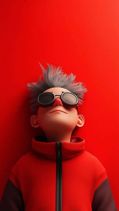 Red Cartoon Boy