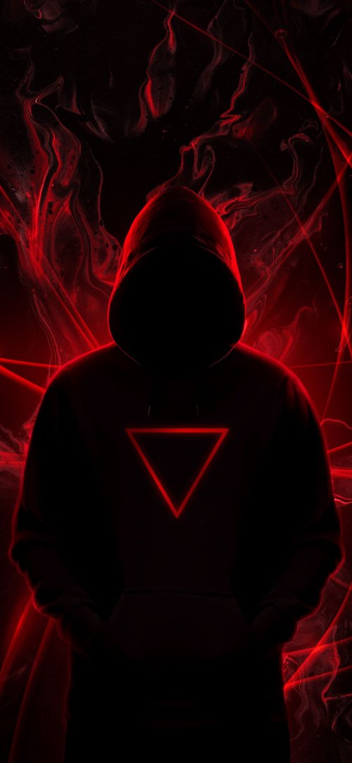 Red Hooded Figure Abstract - Related StockWalls wallpaper