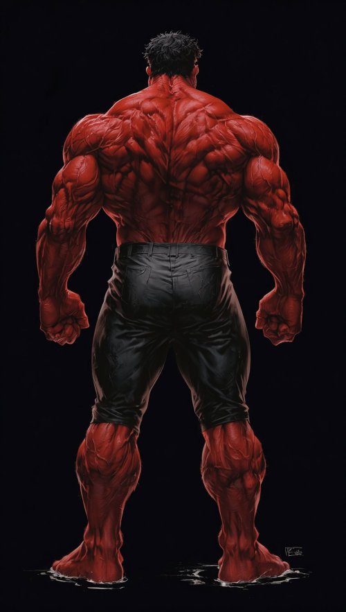 Red Hulk Back View