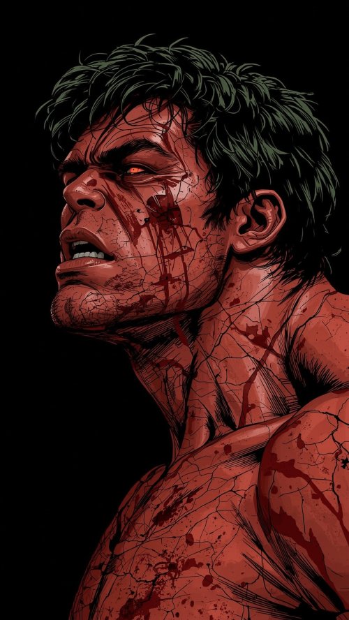 Red Hulk Intense Portrait