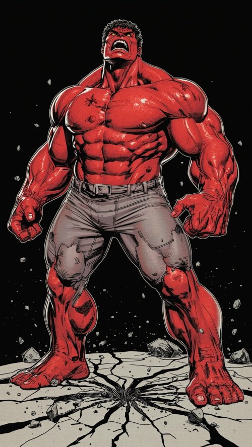 Red Hulk Roaring