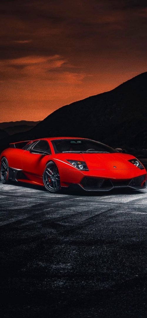 Red Lamborghini Sunset Drive - Related Ghetto Wallpapers wallpaper