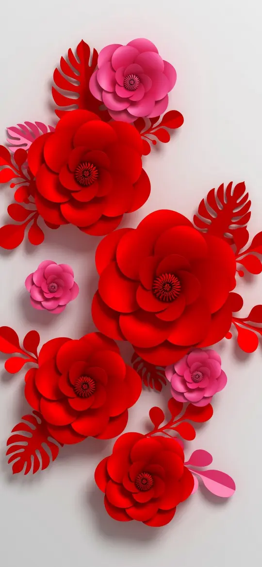 Red Paper Flower Garden
