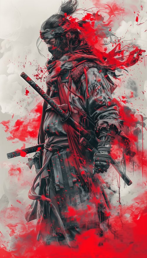 Red Samurai Warrior
