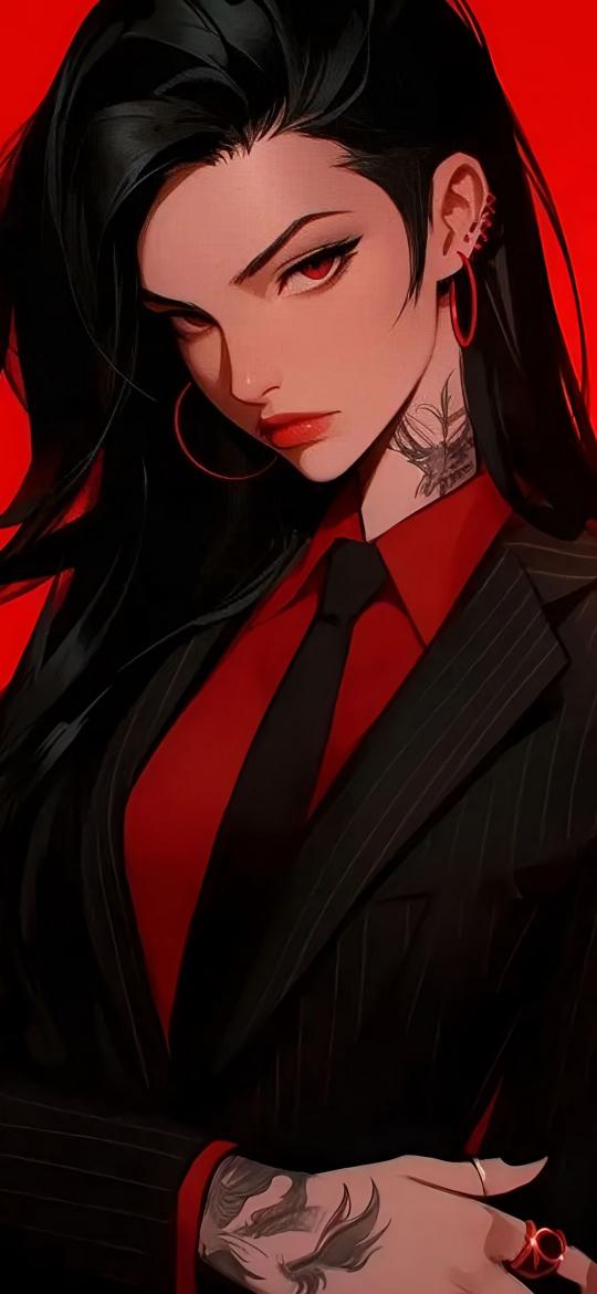 Red Suit Anime Girl - Related 4K Wallpapers wallpaper