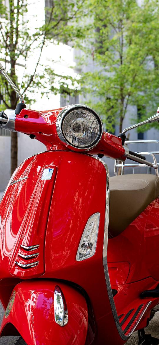 Red Vespa Scooter Detail
