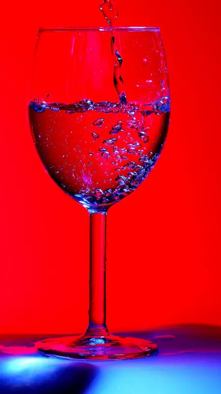 Red Wine Glass Bubbles