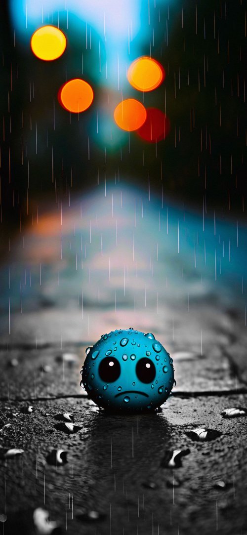 Sad Blue Blob Rain - Related Ghetto Wallpapers wallpaper