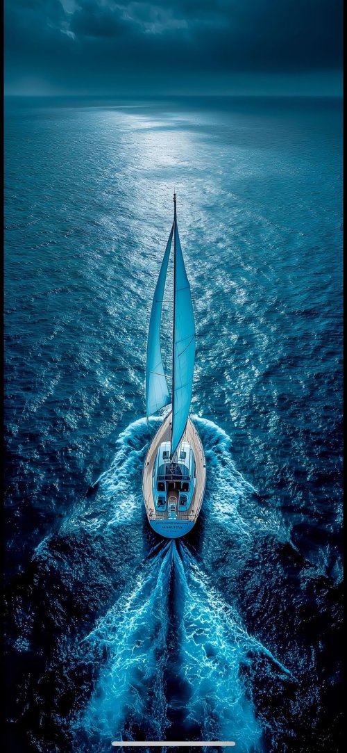 Sailing Through Deep Blue - nature Wallpaper