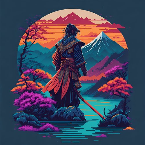 Samurai Mountain Sunset