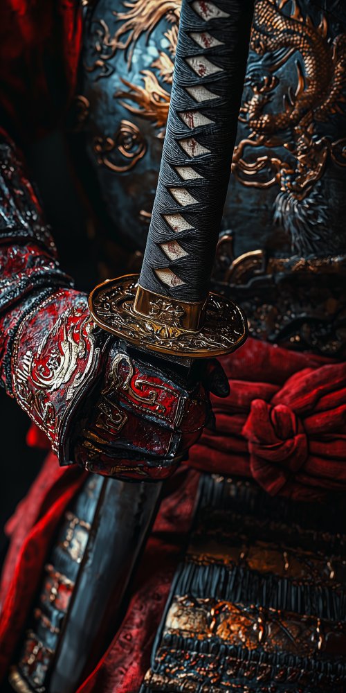 Samurai Sword Close-Up Detail