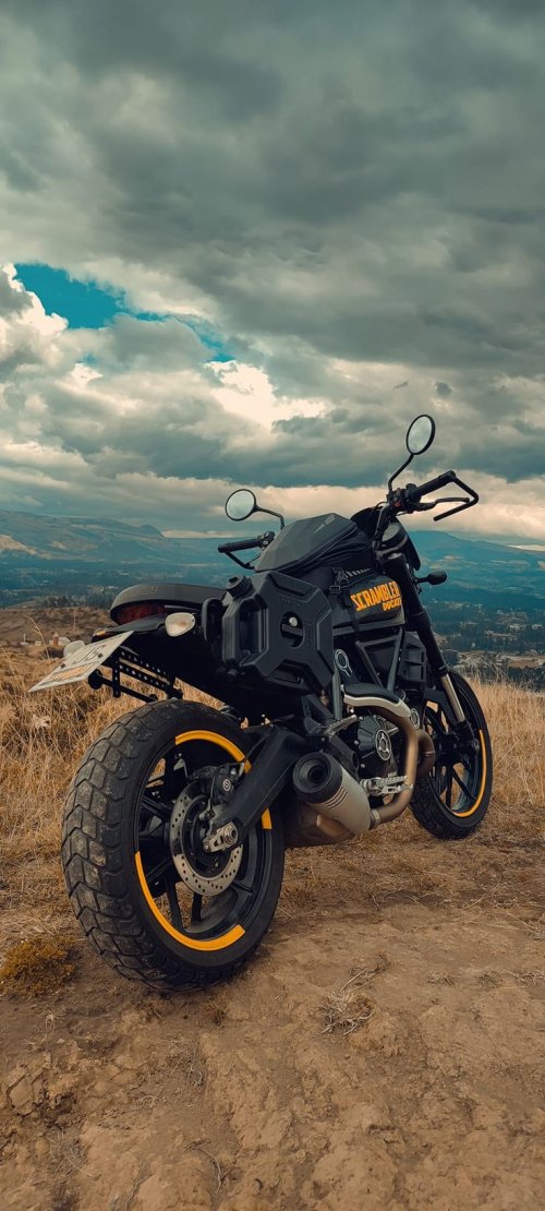 Scrambler Motorcycle Overlook