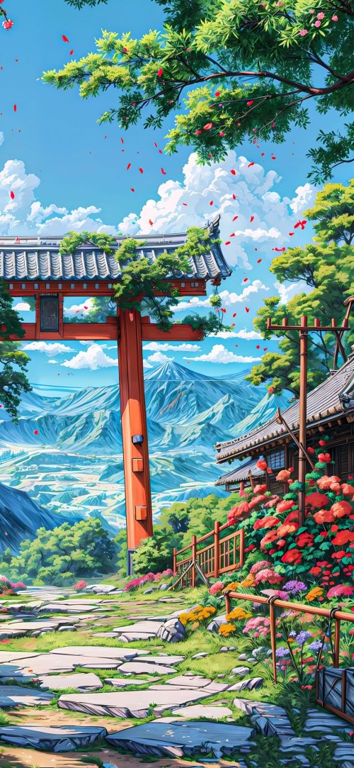 Serene Japanese Mountain View - japan Wallpaper
