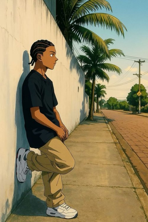 Sidewalk Serenity Anime Style - Related 4K Wallpapers wallpaper