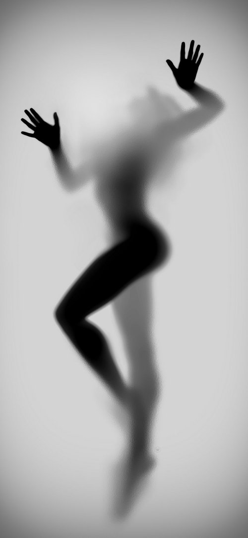 Silhouetted Figure Behind Glass - Related StockWalls wallpaper