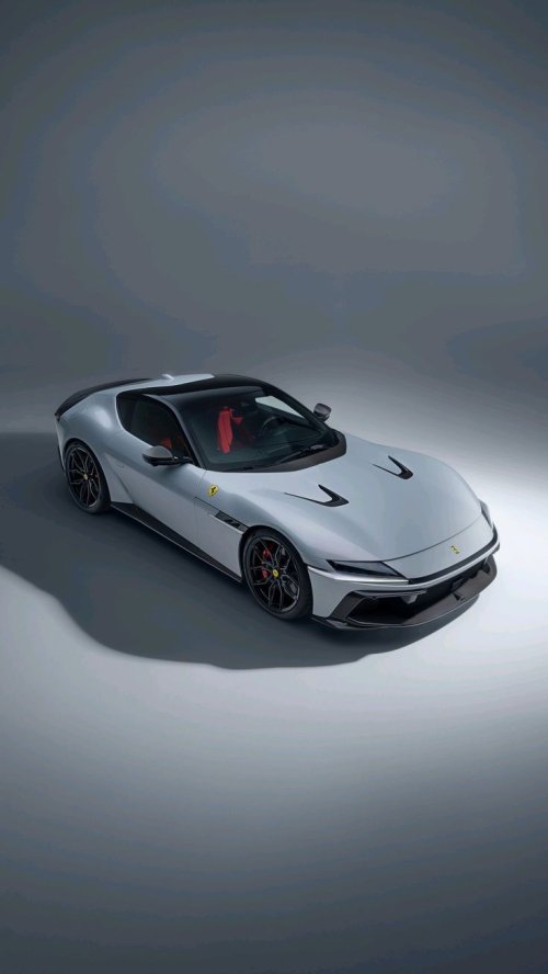 Silver Ferrari Studio Shot