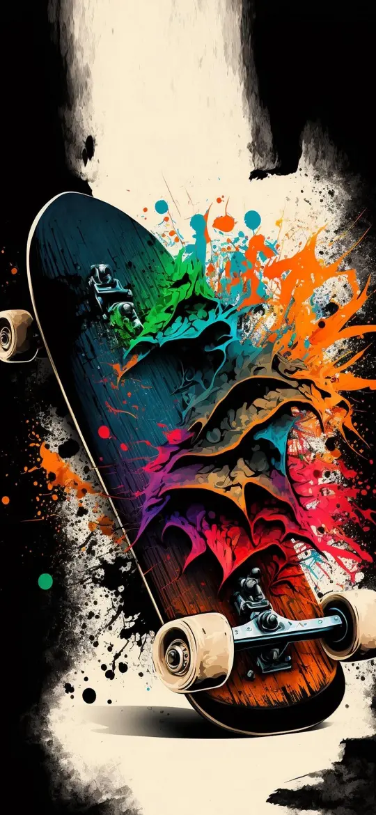 Skateboard Splash Art