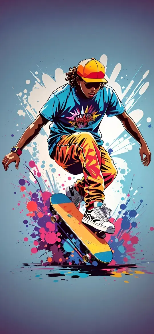 Skateboarder Mid-Air Splash - Related Ghetto Wallpapers wallpaper