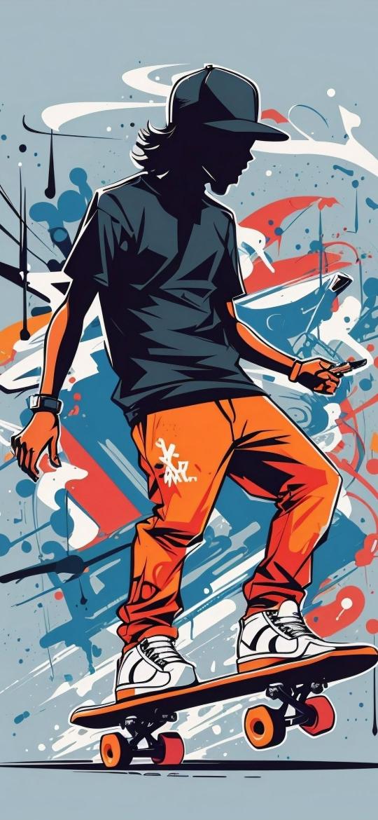 Skater Boy Graffiti Art
