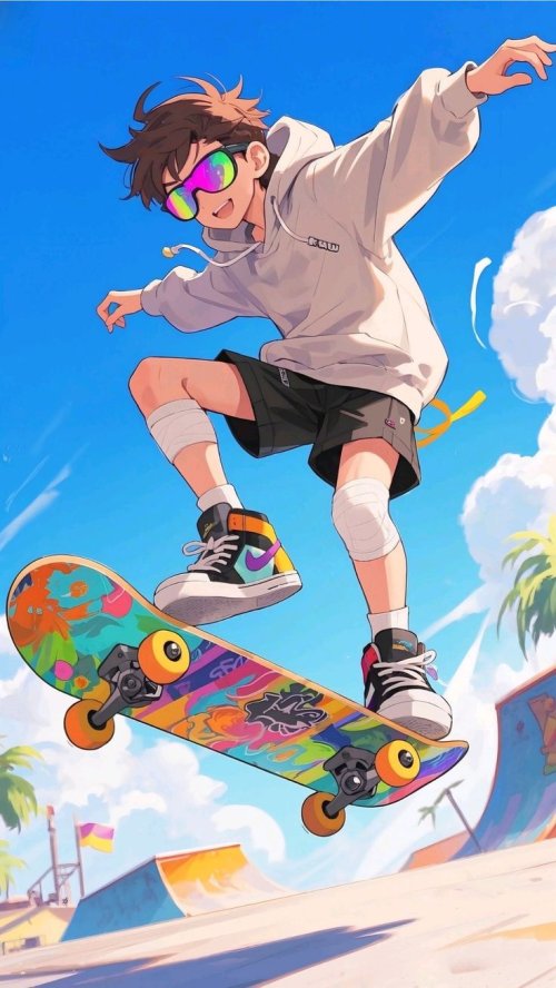 Skater Boy in Air