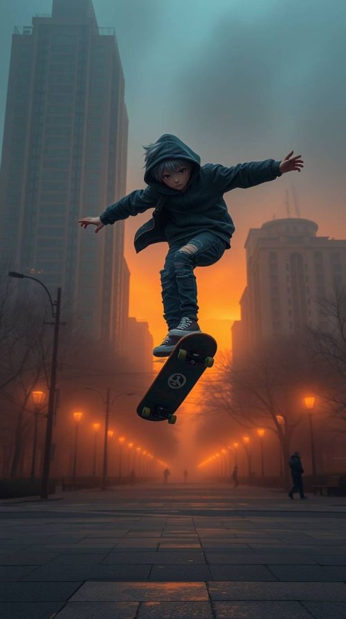 Skater's Urban Sunset