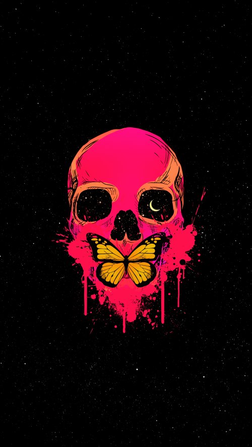 Skull Butterfly Galaxy - skull Wallpaper