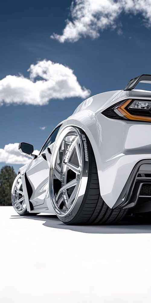 Sleek White Sports Car - Related Darkify wallpaper