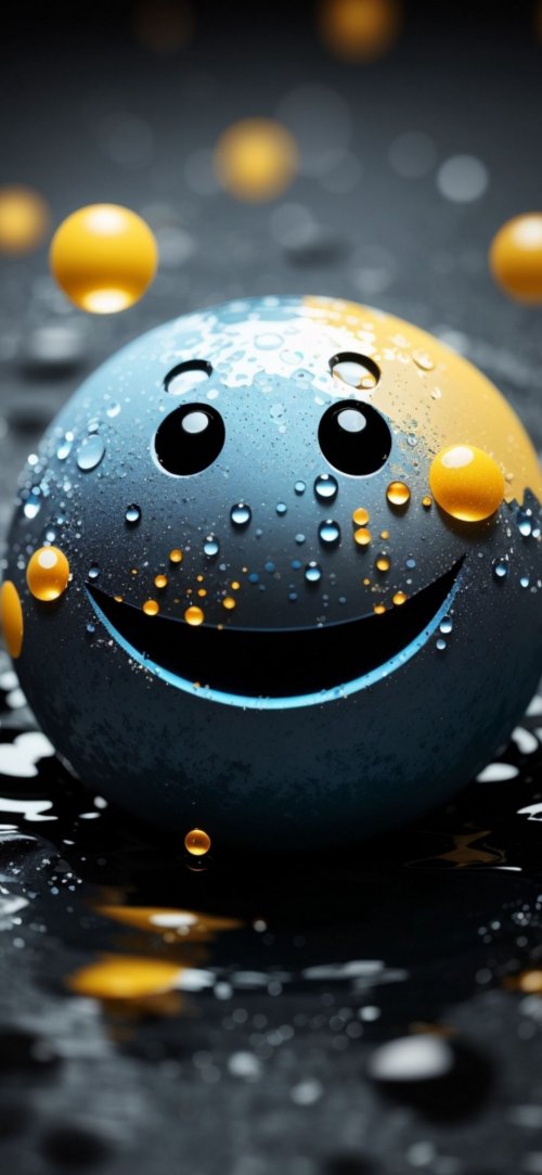 Smiley Face Droplets - Related Ghetto Wallpapers wallpaper