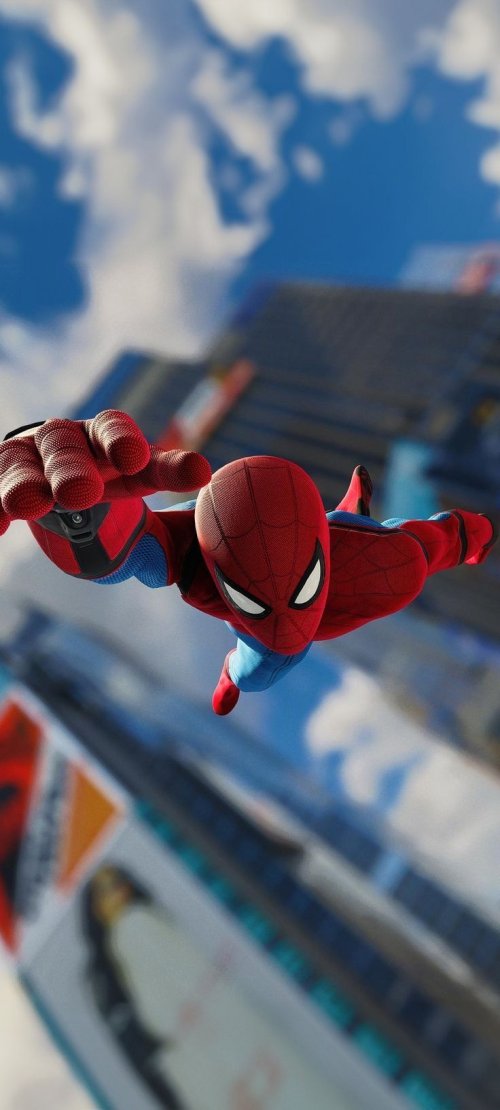 Spider-Man Swinging Through City - Related Anime Wallpapers wallpaper