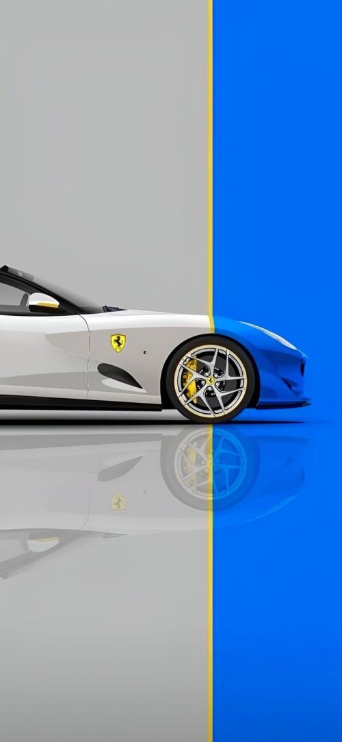 Split Tone Ferrari Art