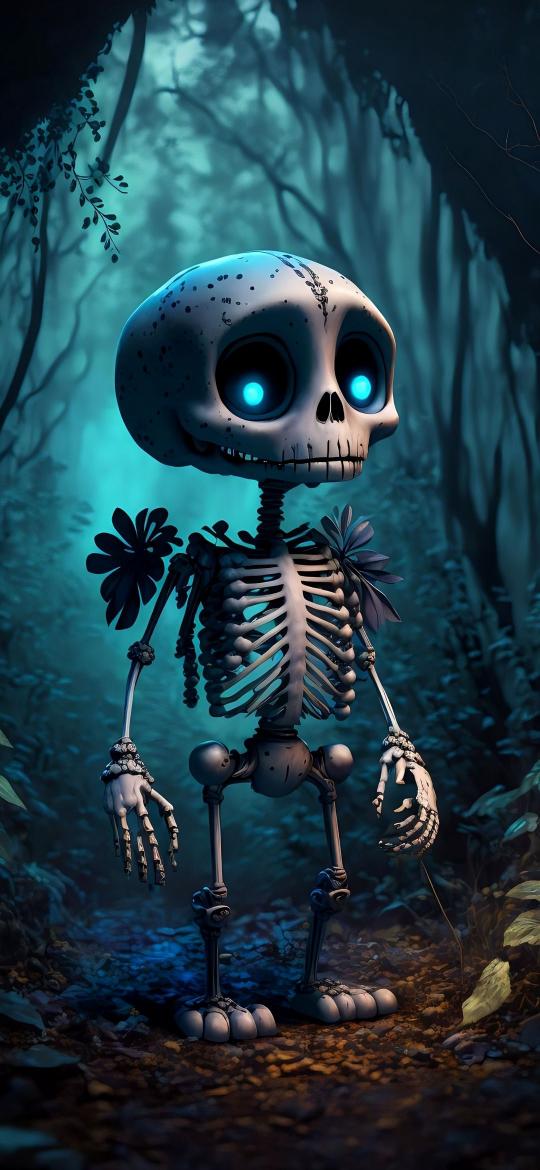 Spooky Forest Skeleton - Related 4K Wallpapers wallpaper