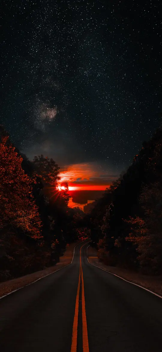 Starry Road to Sunset