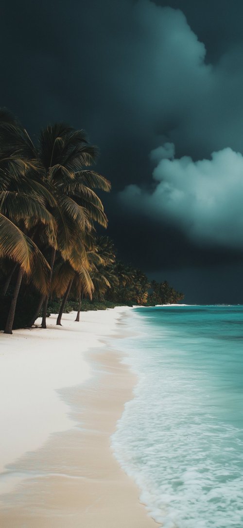 Stormy Beach Paradise - Related Ghetto Wallpapers wallpaper