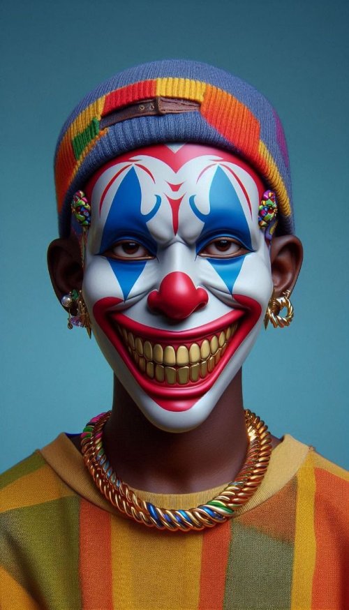 Stylish_Clown_Portrait - Related Dark Wallpapers wallpaper