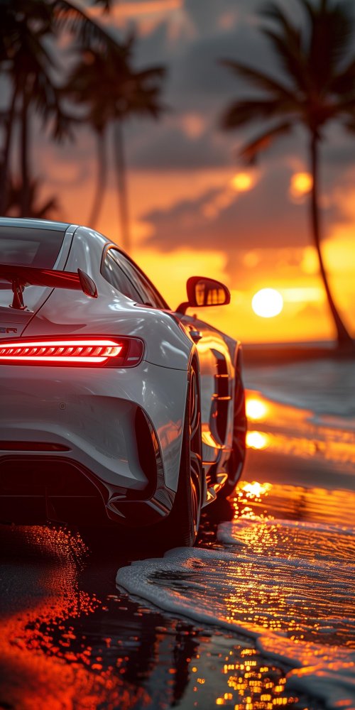 Sunset Beach Car - Related Ghetto Wallpapers wallpaper